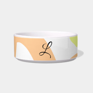 Simple orange yellow watercolor add your monogram napf