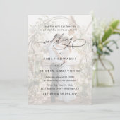 Simple Overlay Photo Budget QR Code Wedding Einladung (Stehend Vorderseite)