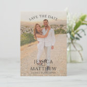 Simple Overlay Photo Wedding Save The Date (Stehend Vorderseite)