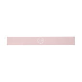 Simple Pale Rose Pink Monogram Invitation Einladungsbanderole (Flach)