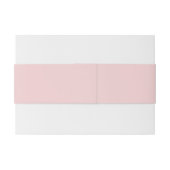 Simple Pale Rose Pink Monogram Invitation Einladungsbanderole (Rückseitenbeispiel)