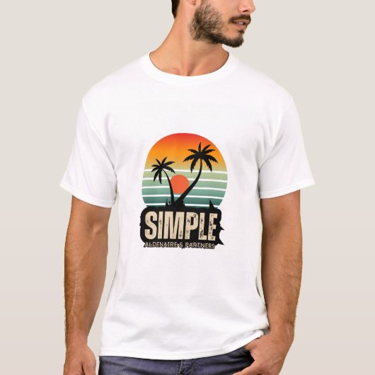 Simple Palm Tree Summer T - Shirt" T-Shirt (Vorderseite)