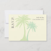 Simple Palm Tree Wedding RSVP Karte (Rückseite)