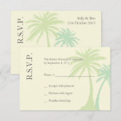 Simple Palm Tree Wedding RSVP Karte (Vorne/Hinten)