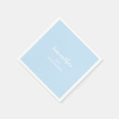 Simple Pastel Blue Serviette (Ecke)