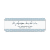 Simple Pastel Blue White Polka dockt Script (Vorne)
