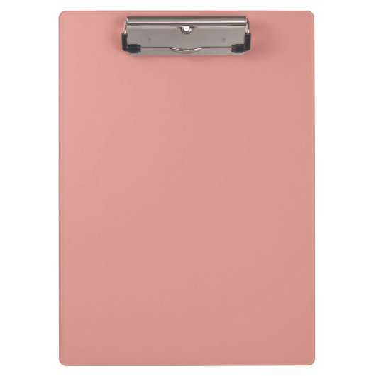 Simple pastel flamingo pink color klemmbrett (Vorderseite)