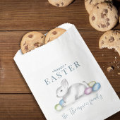 Simple Pastel Happy Oaster Bunny Typografy Geschenktütchen