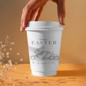 Simple Pastel Happy Oaster Bunny Typografy Pappbecher