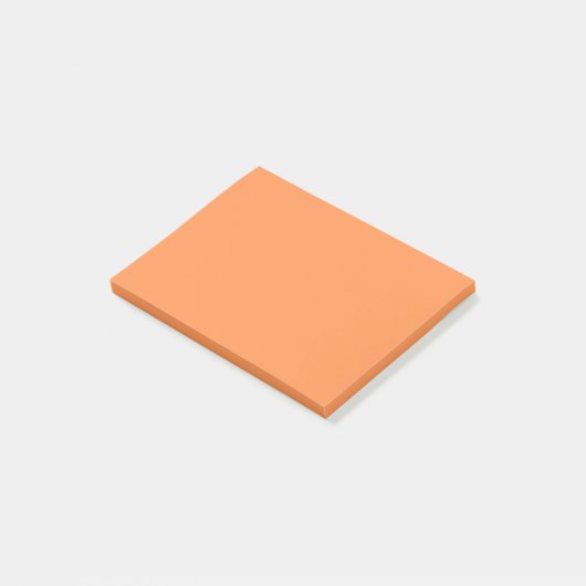 Simple Pastel Orange Post-it Klebezettel (angewinkelt)