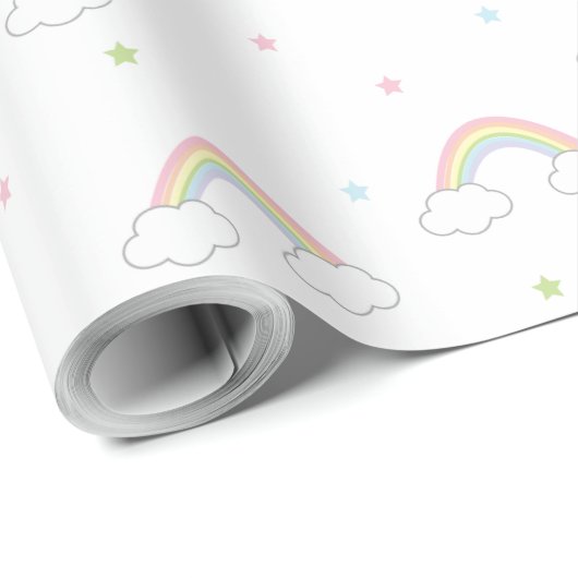 Simple Pastel Rainbow Geschenkpapier (Rolleneckpunkt)