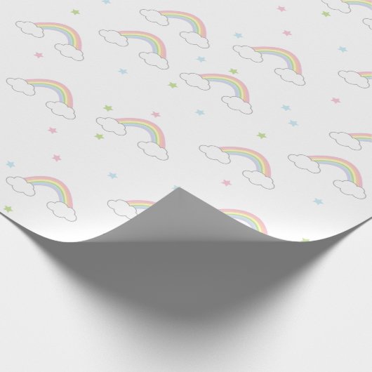 Simple Pastel Rainbow Geschenkpapier (Ecke)