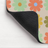 Simple Pastel Vintage Flower Pattern Mousepad (Ecke)