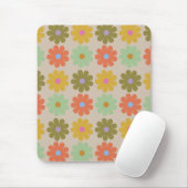 Simple Pastel Vintage Flower Pattern Mousepad (Mit Mouse)