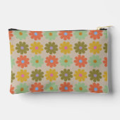 Simple Pastel Vintage Flower Pattern Zubehörtasche (Rückseite)