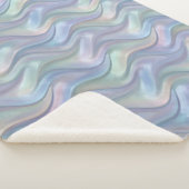 Simple Pastel Waves Modern Blanket - For Her Sherpadecke (3/4)