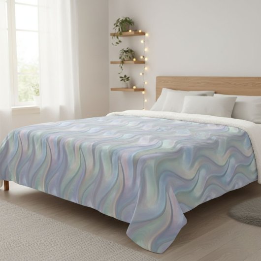 Simple Pastel Waves Modern Blanket - For Her Sherpadecke