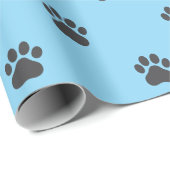 Simple Paw Print Pattern Wrapping Paper Geschenkpapier (Rolleneckpunkt)