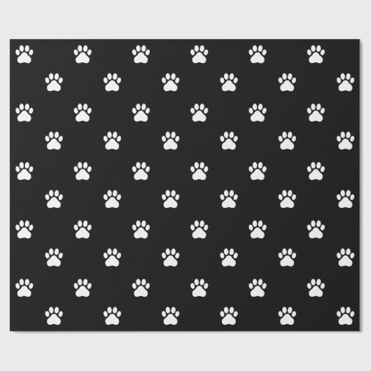 Simple Paw Print Pattern Wrapping Paper Geschenkpapier (Flach)