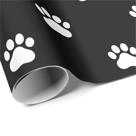 Simple Paw Print Pattern Wrapping Paper Geschenkpapier (Rolleneckpunkt)