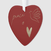 Simple Peace & Love Dove Photo Christmas Card Ornament (Vorderseite)