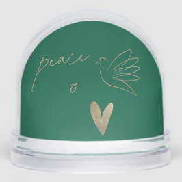 Simple Peace & Love Dove Photo Christmas Card Schneekugeln