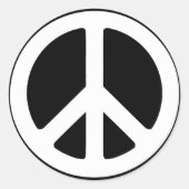Simple Peace Sign Runder Aufkleber (Vorderseite)