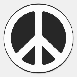 Simple Peace Sign Runder Aufkleber