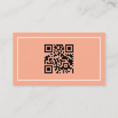 Simple Peach Babyshower QR Registry Enclosure Card Begleitkarte (Rückseite)