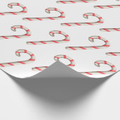 Simple Peppermint Candy Holiday Geschenkpapier (Ecke)