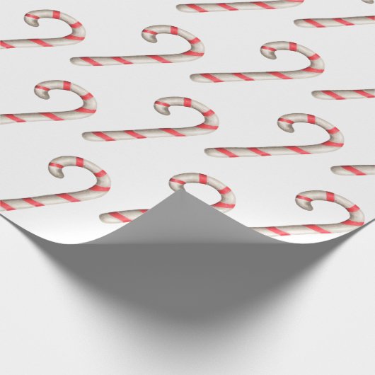 Simple Peppermint Candy Holiday Geschenkpapier (Ecke)