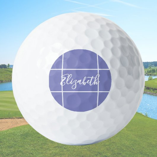 Simple periwinkle blue minimalist custom ladies golfball