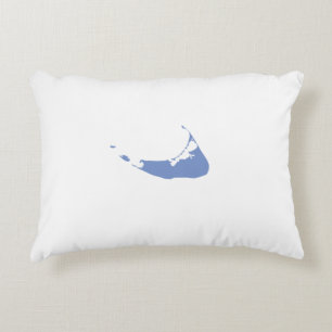 Simple Periwinkle Blue Nantucket Island ACK Karte Dekokissen