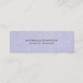 Simple Periwinkle Lila Minimalistisch Beruflich Mini Visitenkarte (Vorderseite)