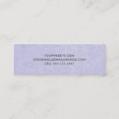 Simple Periwinkle Lila Minimalistisch Beruflich Mini Visitenkarte (Rückseite)
