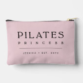 Simple Personalized Blush Pink Pilates Princess Zubehörtasche (Rückseite)