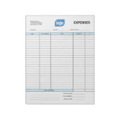 Simple Personalized Logo Business Expenses Notepad Notizblock (Rotiert)