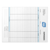 Simple Personalized Logo Business Expenses Notepad Notizblock (Vorderseite)