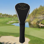 Simple Personalized Name Golf Clubs Black And Gold Golf Headcover<br><div class="desc">Personalize the name in classic typography to create a unique golf gift and keepsake for any golfer. Designed by Thisisnotme©</div>