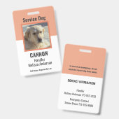 Simple Personalized Service/ Emotional Support Dog Ausweis (Vorder- & Rückseite)