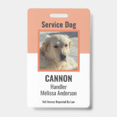 Simple Personalized Service/ Emotional Support Dog Ausweis (Vorderseite)