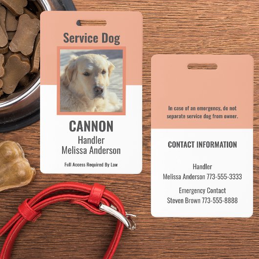 Simple Personalized Service/ Emotional Support Dog Ausweis