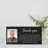 Simple Photo Birthday Dankeskarte (Stehend Vorderseite)