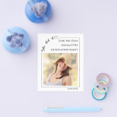 Simple photo budget Graduation Save the Date Flyer (Einzeln)