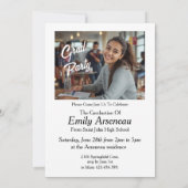 Simple Photo  Calligraphy  Grad Party  Personalize Karte (Rückseite)