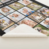 Simple Photo Collage 20 Picture Personalized Black Sherpadecke (3/4)