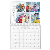 Simple Photo Collage 4 Per Month Script Calendar Kalender (Jan 2027)