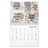 Simple Photo Collage 5 Per Month Kalender (Feb 2026)