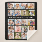 Simple Photo Collage Customized Cute 20 Picture Sherpadecke (Vorderseite)