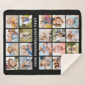 Simple Photo Collage Customized Cute 20 Picture Sherpadecke (Vorderseite (Horizontal))